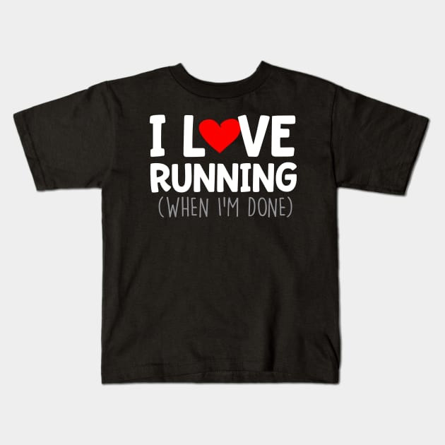 I Love Running Kids T-Shirt by thingsandthings